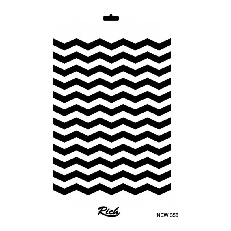 Rich New Seri N-358 Stencil 35x25 cm