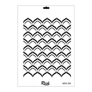 Rich New Seri N-393 Stencil 35x25 cm