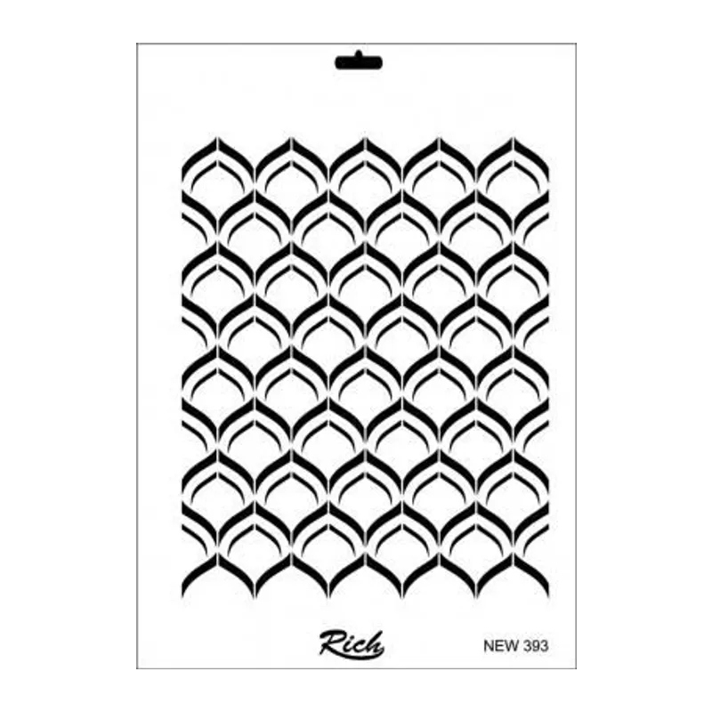 Rich New Seri N-393 Stencil 35x25 cm