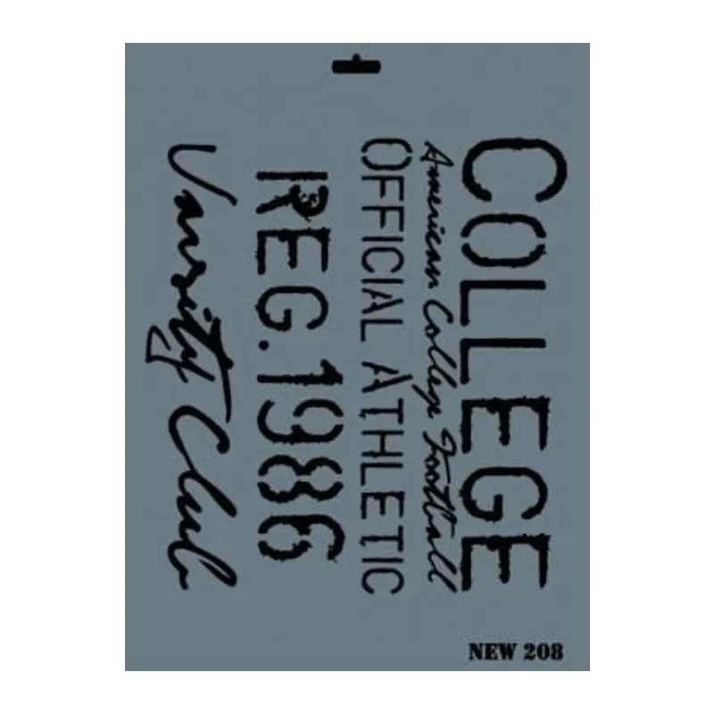 Rich New Seri N-208 Stencil 35x25 cm