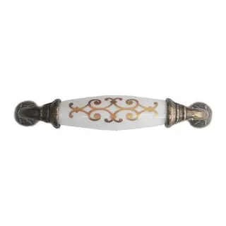 Klasik Silindir Kulp Antik Sarı 96 mm