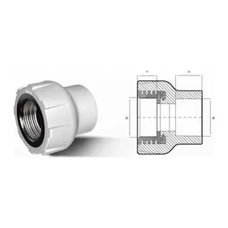 Ege Yıldız PPRC 50X1 1/2 Dişi Adaptör Gri