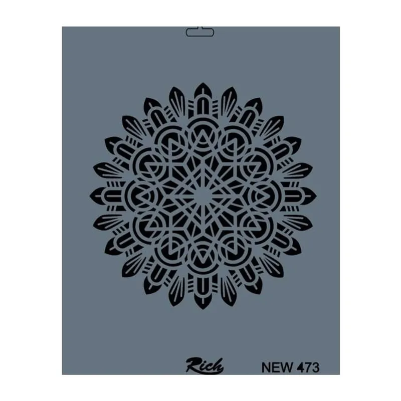 Rich New Seri N-473 Stencil 35x25 cm