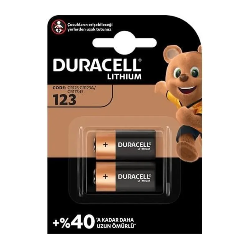 Duracell 123A 3 Volt Lityum Pil 2 Adet