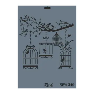 Rich New Seri N-240 Stencil 35x25 cm