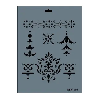 Rich New Seri N-103 Stencil 35x25 cm
