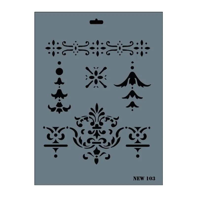 Rich New Seri N-103 Stencil 35x25 cm