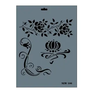 Rich New Seri N-106 Stencil 35x25 cm