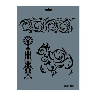 Rich New Seri N-109 Stencil 35x25 cm