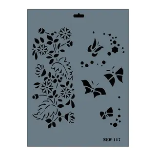 Rich New Seri N-117 Stencil 35x25 cm