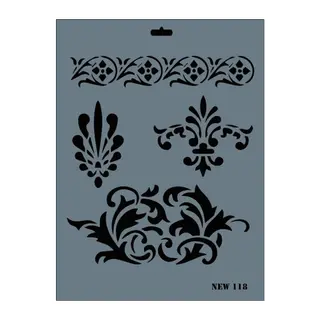 Rich New Seri N-118 Stencil 35x25 cm