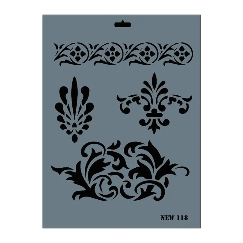 Rich New Seri N-118 Stencil 35x25 cm