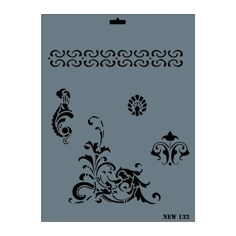 Rich New Seri N-132 Stencil 35x25 cm