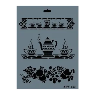 Rich New Seri N-143 Stencil 35x25 cm