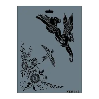 Rich New Seri N-146 Stencil 35x25 cm
