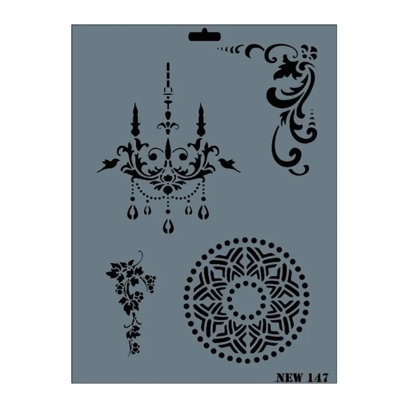Rich New Seri N-147 Stencil 35x25 cm
