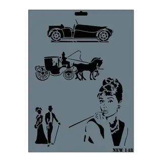 Rich New Seri N-148 Stencil 35x25 cm