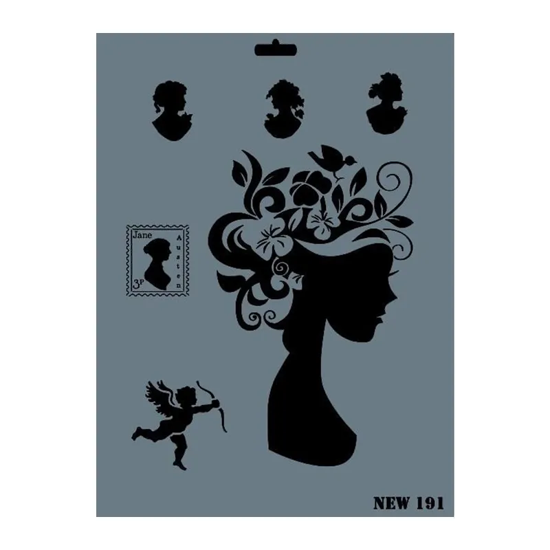 Rich New Seri N-191 Stencil 35x25 cm