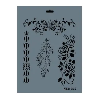 Rich New Seri N-227 Stencil 35x25 cm