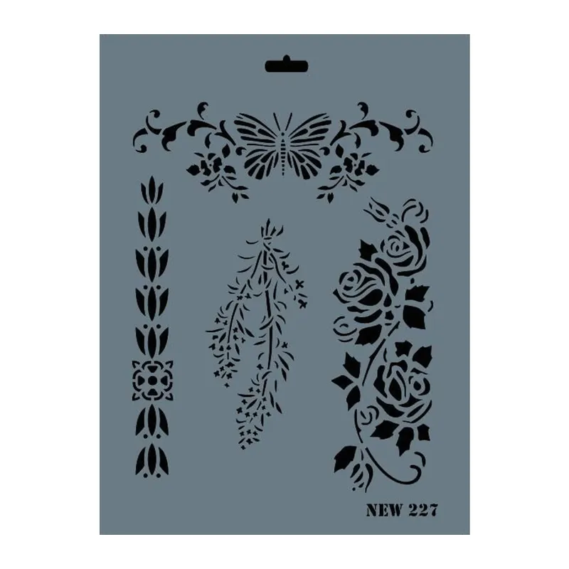 Rich New Seri N-227 Stencil 35x25 cm