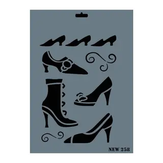Rich New Seri N-258 Stencil 35x25 cm