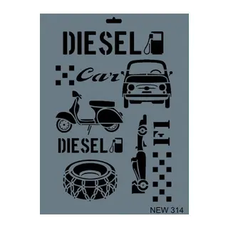 Rich New Seri N-314 Stencil 35x25 cm