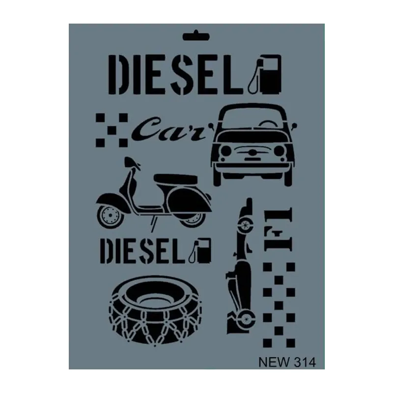 Rich New Seri N-314 Stencil 35x25 cm