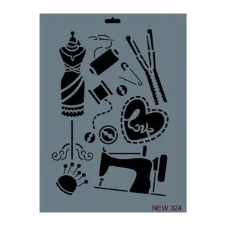 Rich New Seri N-324 Stencil 35x25 cm