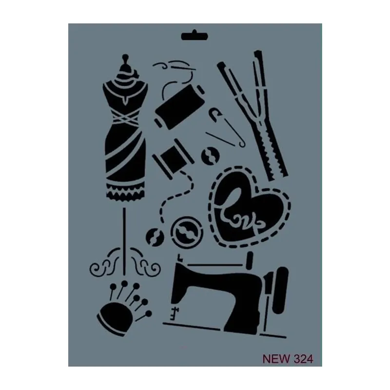 Rich New Seri N-324 Stencil 35x25 cm
