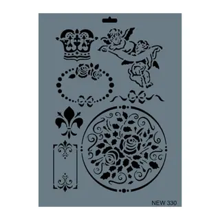 Rich New Seri N-330 Stencil 35x25 cm