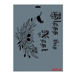 Rich New Seri N-332 Stencil 35x25 cm