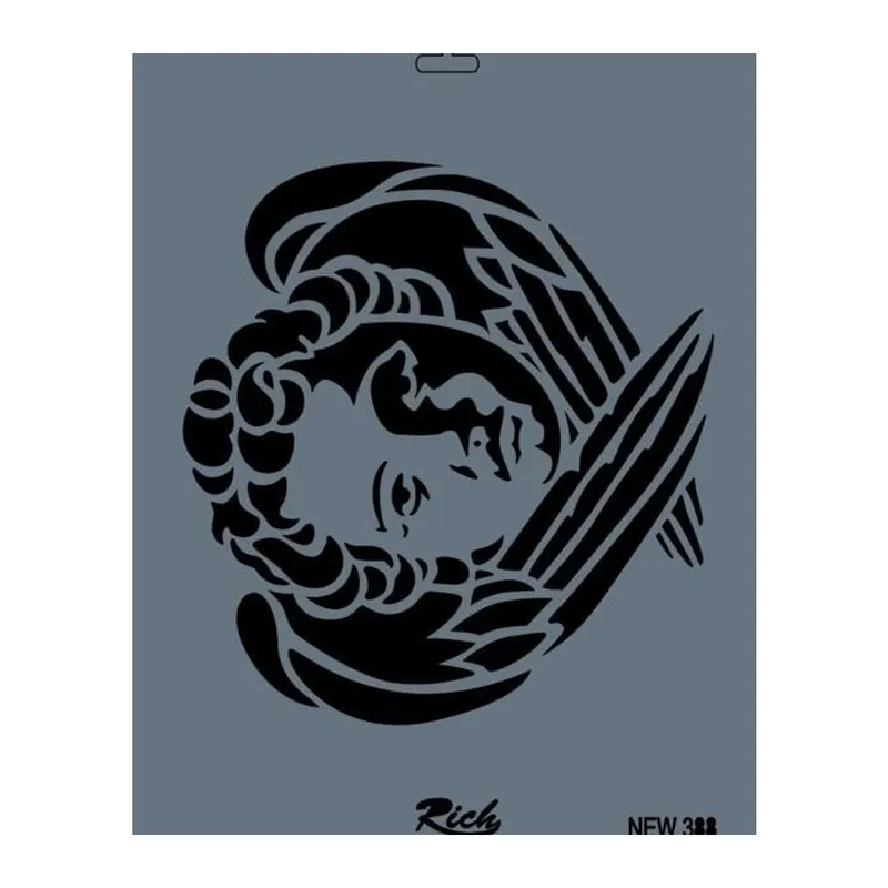 Rich New Seri N-388 Stencil 35x25 cm