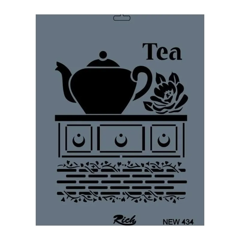 Rich New Seri N-434 Stencil 35x25 cm
