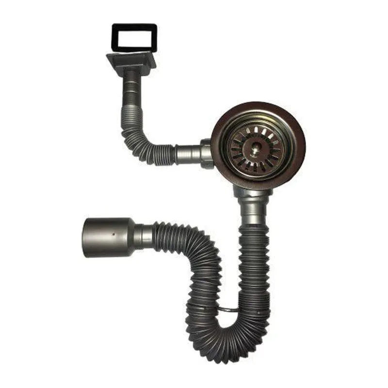 Çöpmak Kapalı Taşmalı Körüklü Evye Sifonu 50 mm