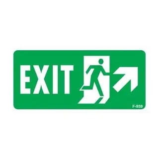 Exit Sağ Yukarı Uyarı Levhası 17,5x25 KOD:959