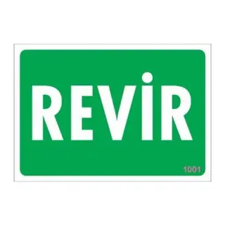 Revir Uyarı Levhası 17,5x25 KOD:1001