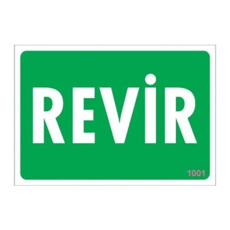 Revir Uyarı Levhası 17,5x25 KOD:1001