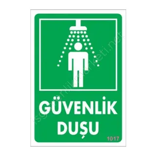 Güvenlik Duşu Uyarı Levhası 17,5x25 KOD:1017