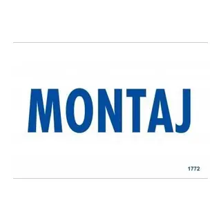 Montaj Uyarı Levhası 17,5x25 KOD:1772