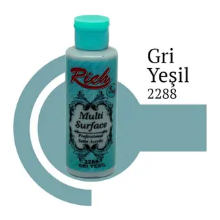 Rich Multi Surface 2288 Gri Yeşil Akrilik Boya 120 cc