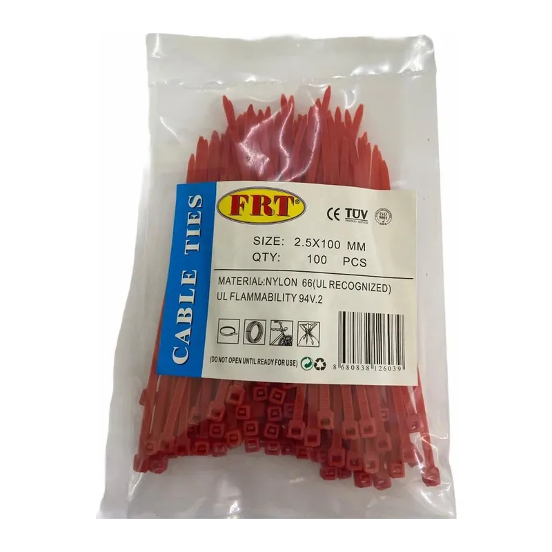 FRT Kırmızı 2,5x100 Kablo Bağı