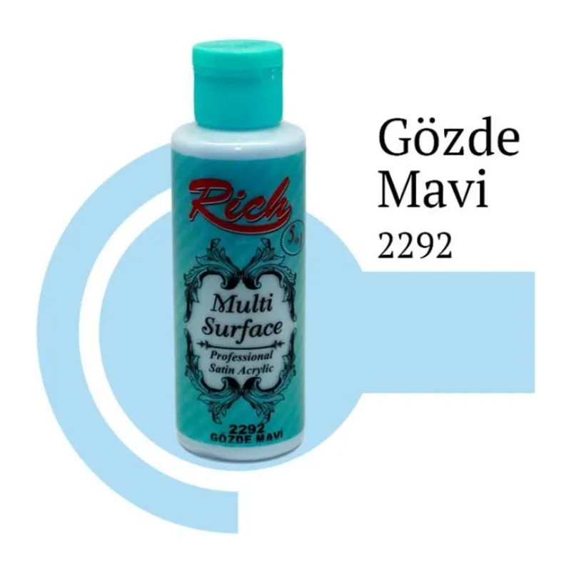 Rich Multi Surface 2292 Gözde Mavi Akrilik Boya 120 cc