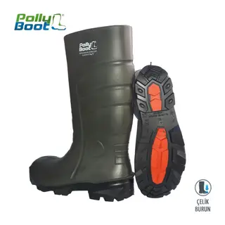 Pollyboot Vega 48 Numara Çelik Burunlu Çizme Poliüratan