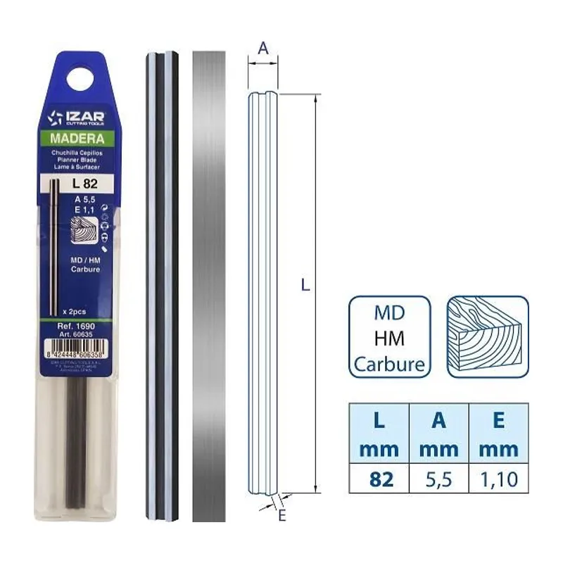 İzar Planya Bıçağı 82 mm 1 Çift