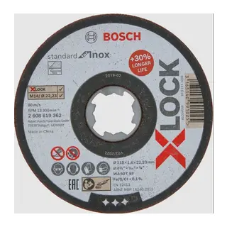 Bosch Xlock İnox Kesici 115X1X22,23 mm
