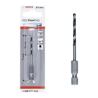 Bosch Pointteq Altıgen Şaftlı Hss Matkap Ucu 3 mm