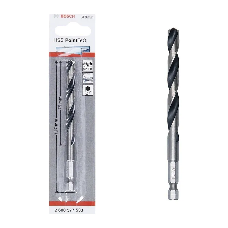 Bosch Pointteq Altıgen Şaftlı Hss Matkap Ucu 8 mm