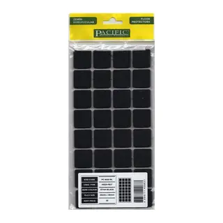 Pacific 6025 BL Yapışkanlı Keçe 25 mm X 25 mm Siyah