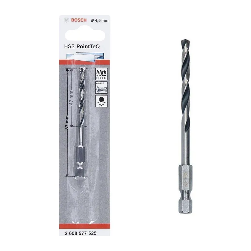 Bosch Point TeQ Altıgen Şaftlı Hss Matkap Ucu 4,5 mm