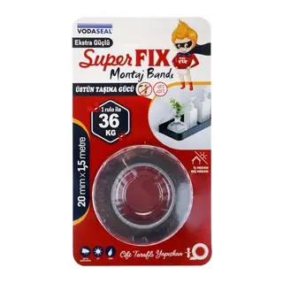 Vodaseal Superfix Çift Taraflı Montaj Bandı 20 mm x 1,5 Metre